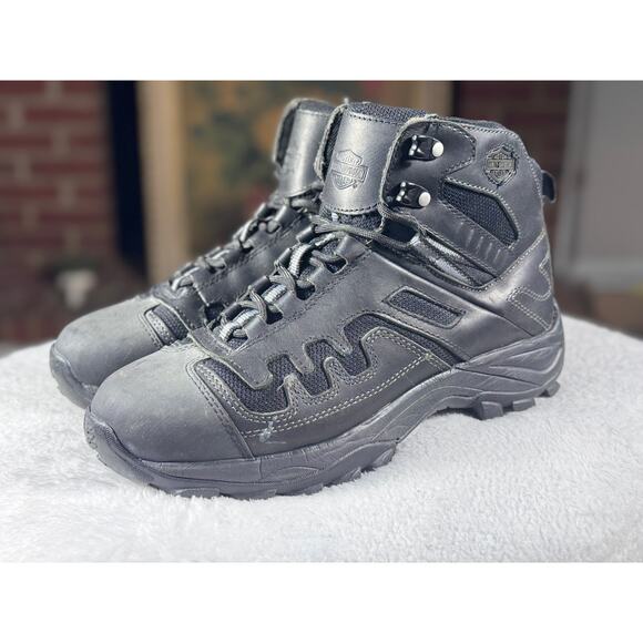 Harley-Davidson Tactical Hiking Combat Boots Black Men’s Size 9 M D93077 Riding main image 11